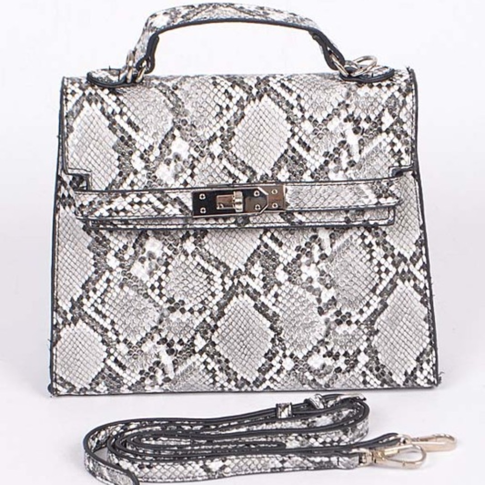 Snakeskin Bag - Grey - Picture 4 of 6